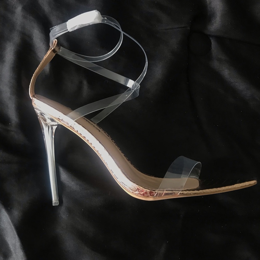 Fashion Nova Rose gold PVC high heels